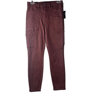 NWT Oat New York Mid Rise Skinny Ankle Carpenter Jeans Burgundy Size 29